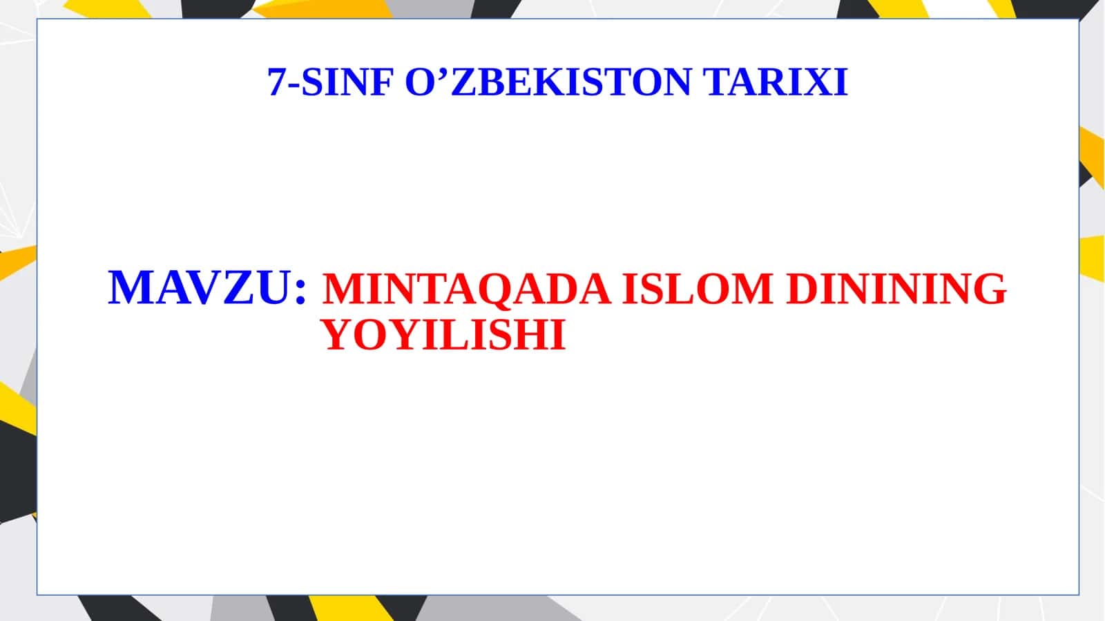 Movarounahrda islom dini yoyilishi
