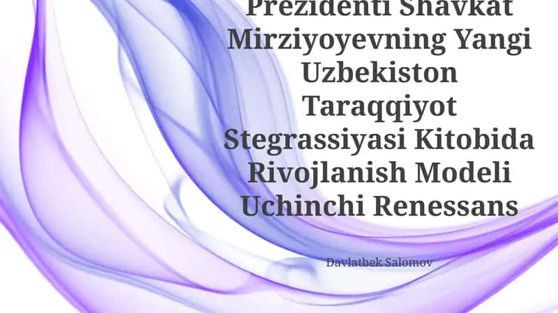 Yangi Uzbekiston Taraqqiyot Stegrassiyasi Kitobi