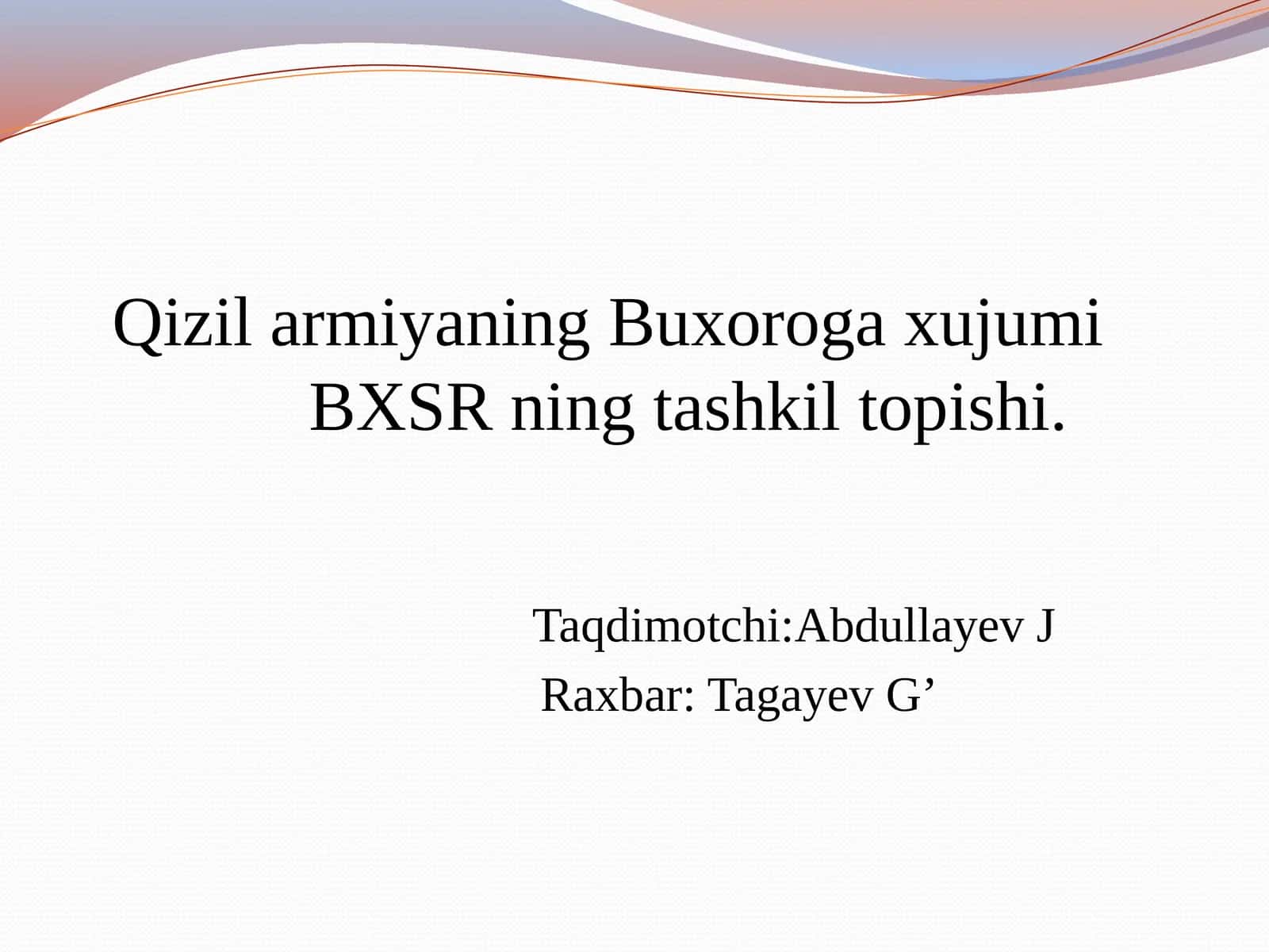 Qizilarmiyaning Buxoro gaxujumi