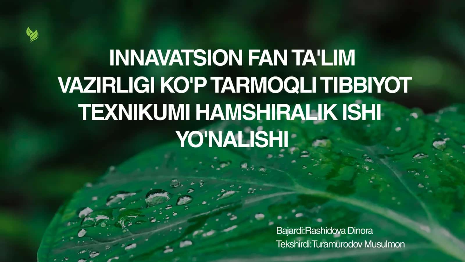 KASALLIK ETIOLOGIYASI, PATOGENEZI, RIVOJLANISHI