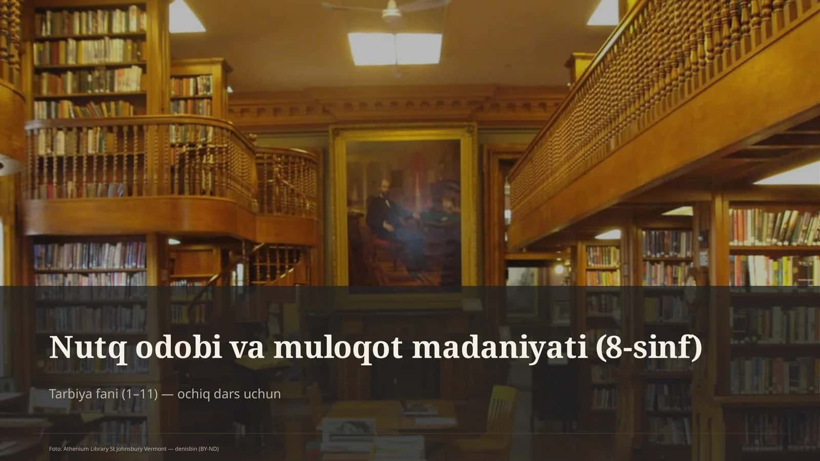 Nutq odobi va muloqot madaniyati (8-sinf)