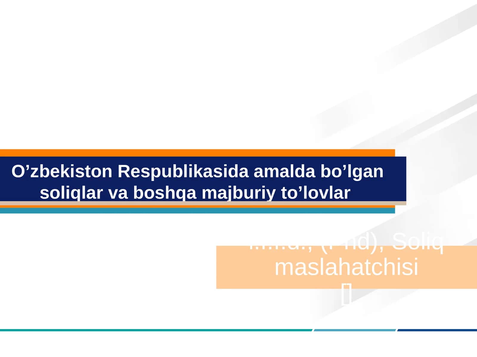 Soliq tizimining mohiyati va ahamiyati