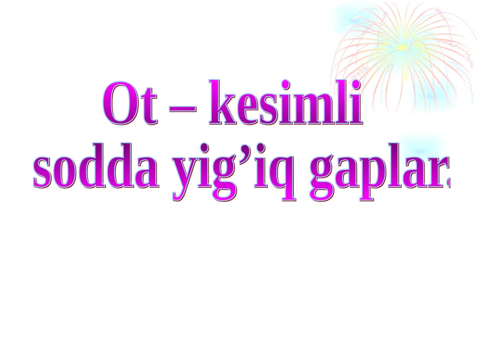 Fors tilida ko’rsatish olmoshlari