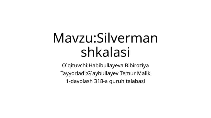 Silverman–Andersen shkalasi