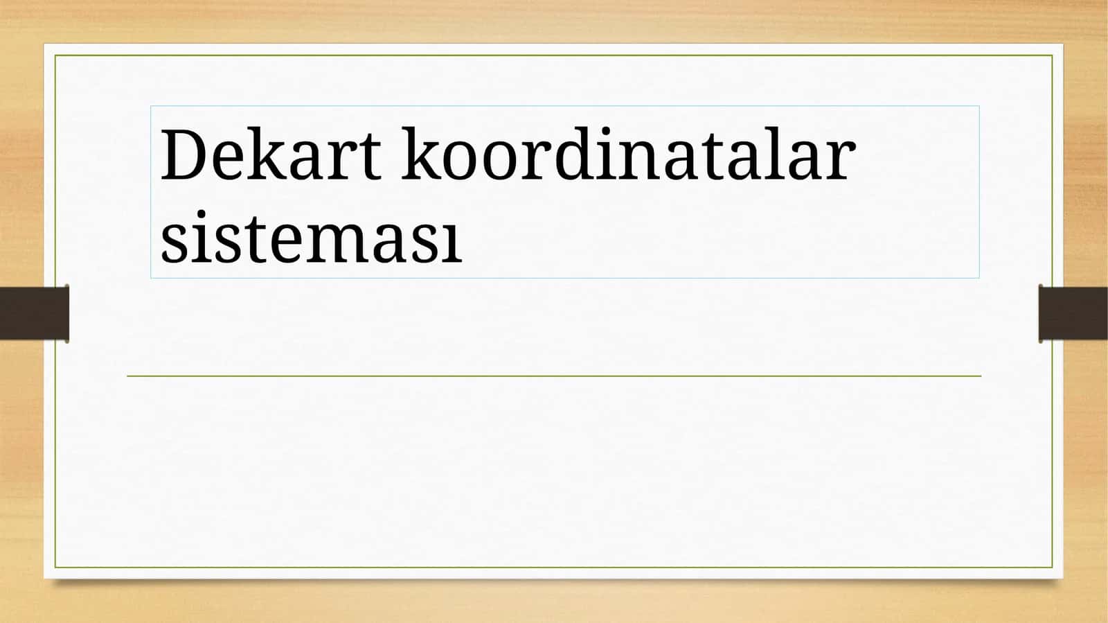 Dekart koordinatalar sisteması