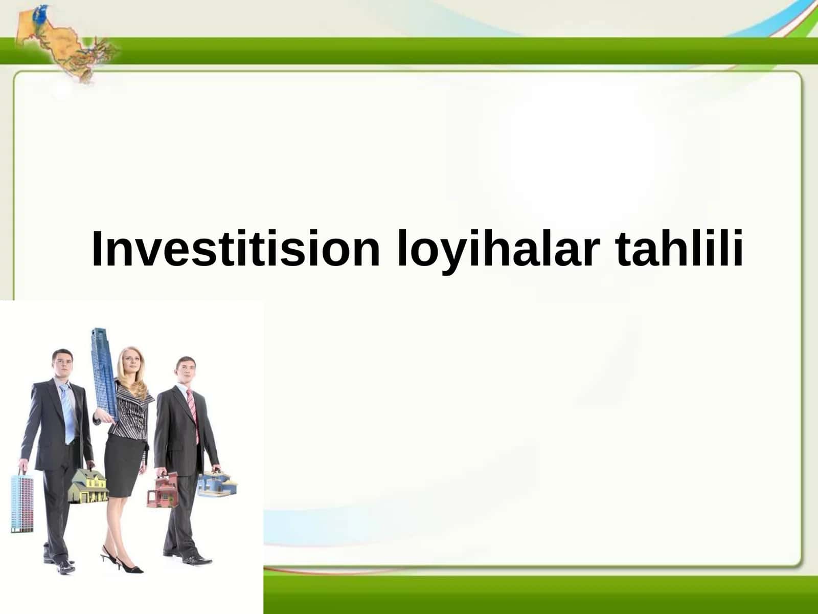 Investitision loyihalar tahlili