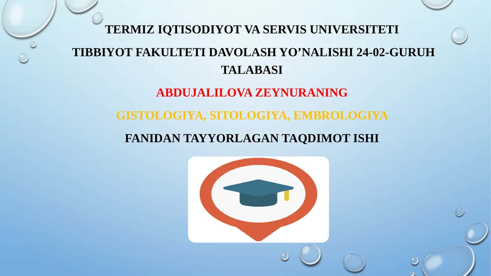 Nafas olish tizimi a’zolarining qiyosiy gistologik tavsifi