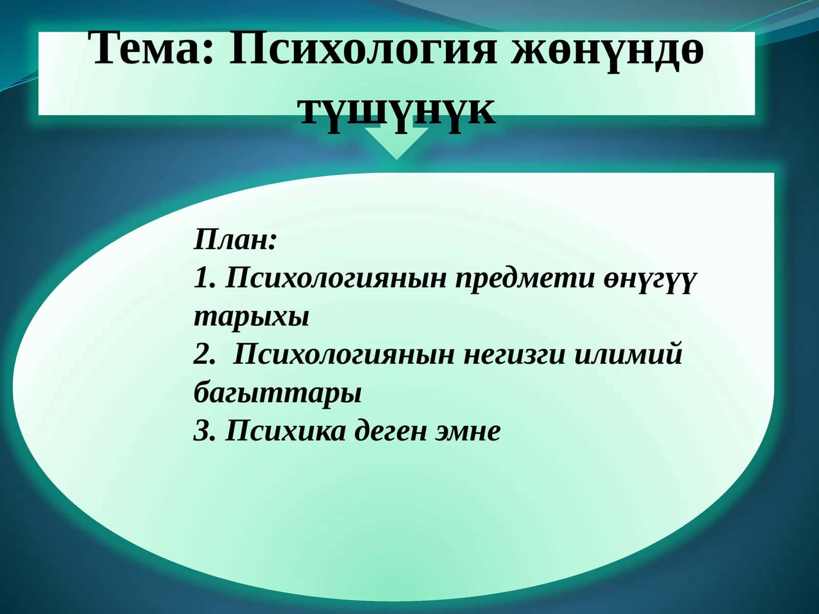 Психология жөнүндө түшүнүк