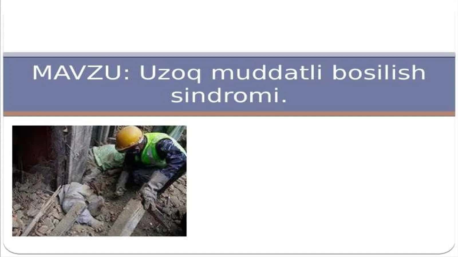 Uzoq muddatli bosilish sindromi