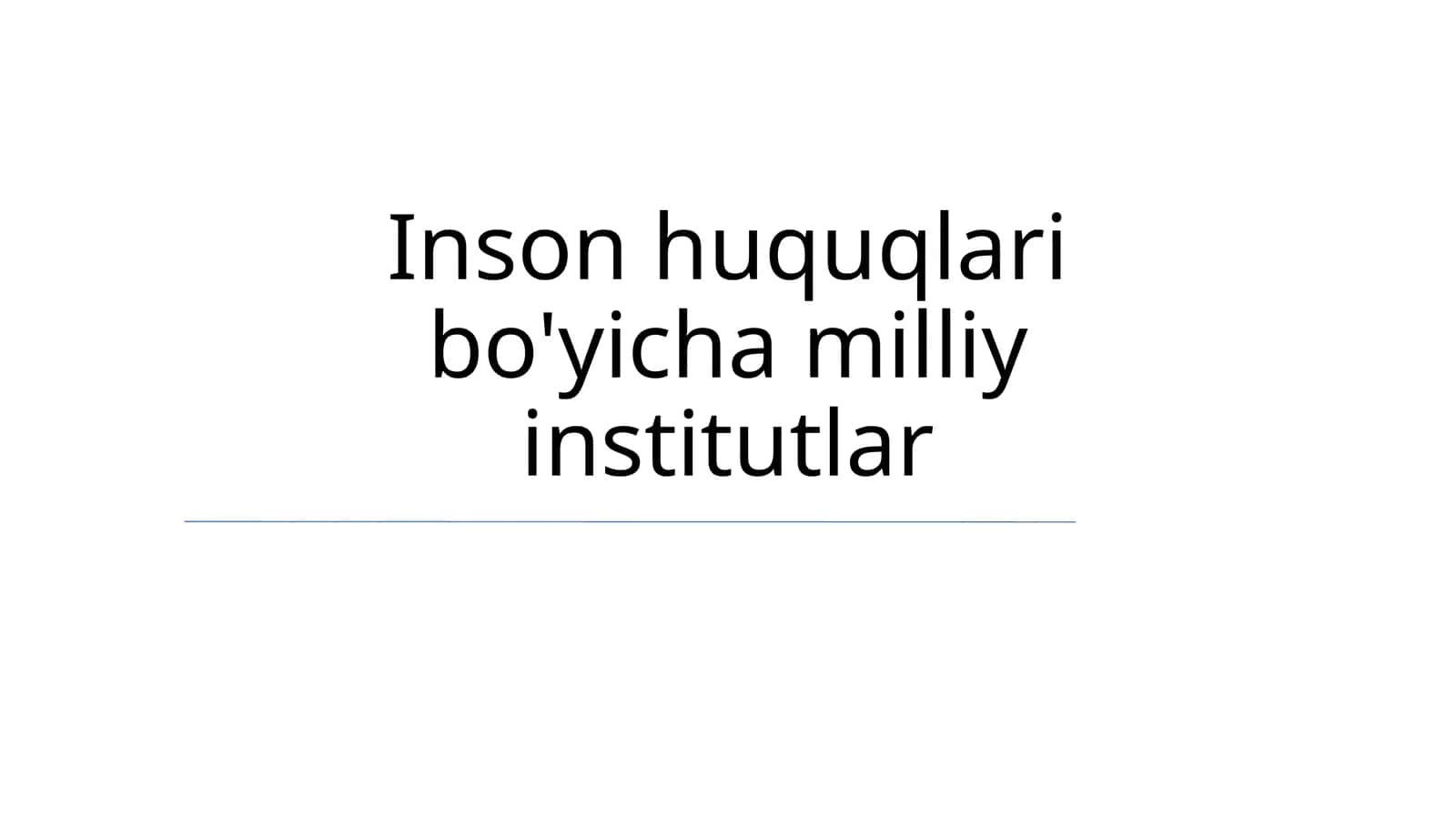 Inson huquqlari bo'yicha milliy institutlar