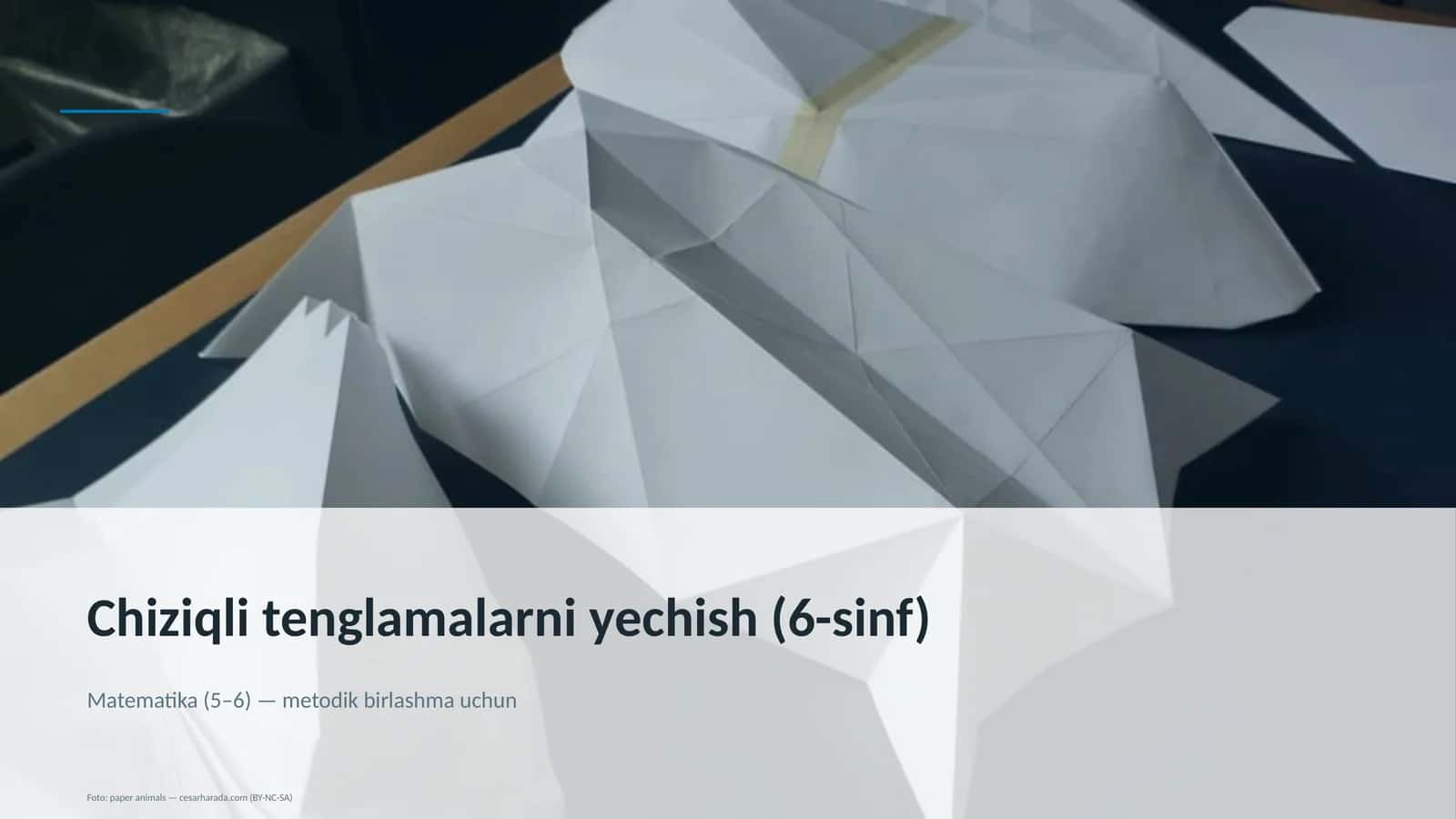 Chiziqli tenglamalarni yechish (6-sinf)
