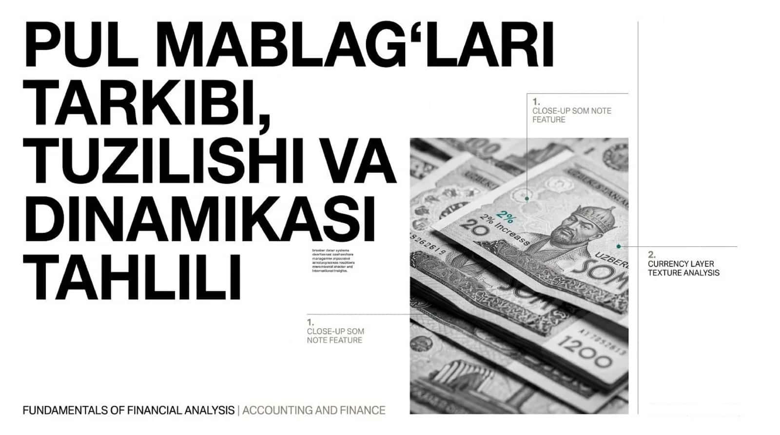 Pul mablagʻlari tarkibi, tuzilishi va dinamikasi tahlili