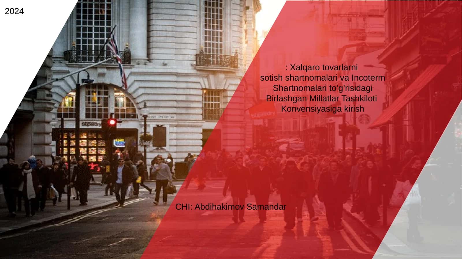Xalqaro tovarlarni sotish shartnomalari va Incoterm Shartnomalari to’g’risidagi Birlashgan Millatlar Tashkiloti Konvensiyasiga kirish