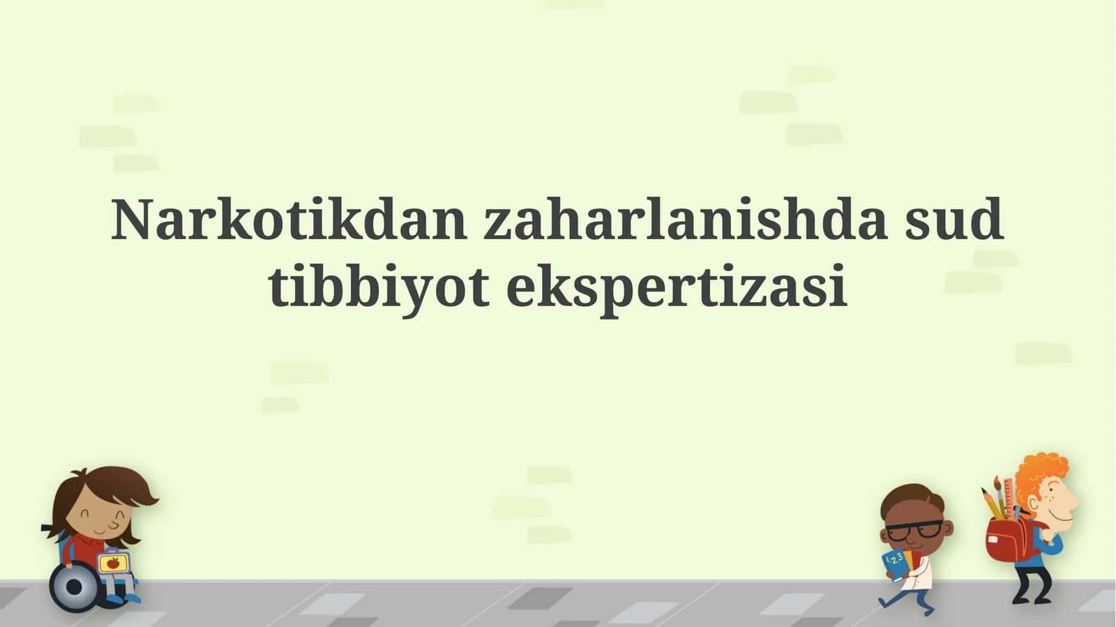 Narkotikdan zaharlanishda sud tibbiyot ekspertizasi