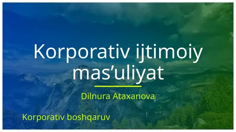 Korporativ ijtimoiy mas'uliyat