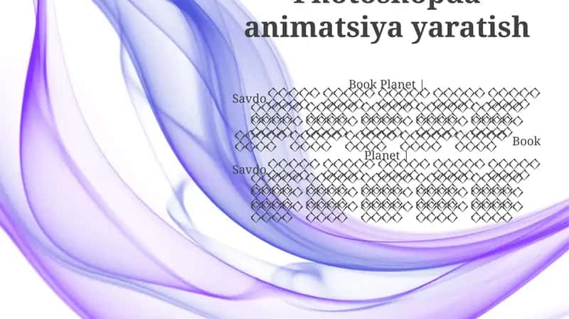 Photoshopda animatsiya yaratish