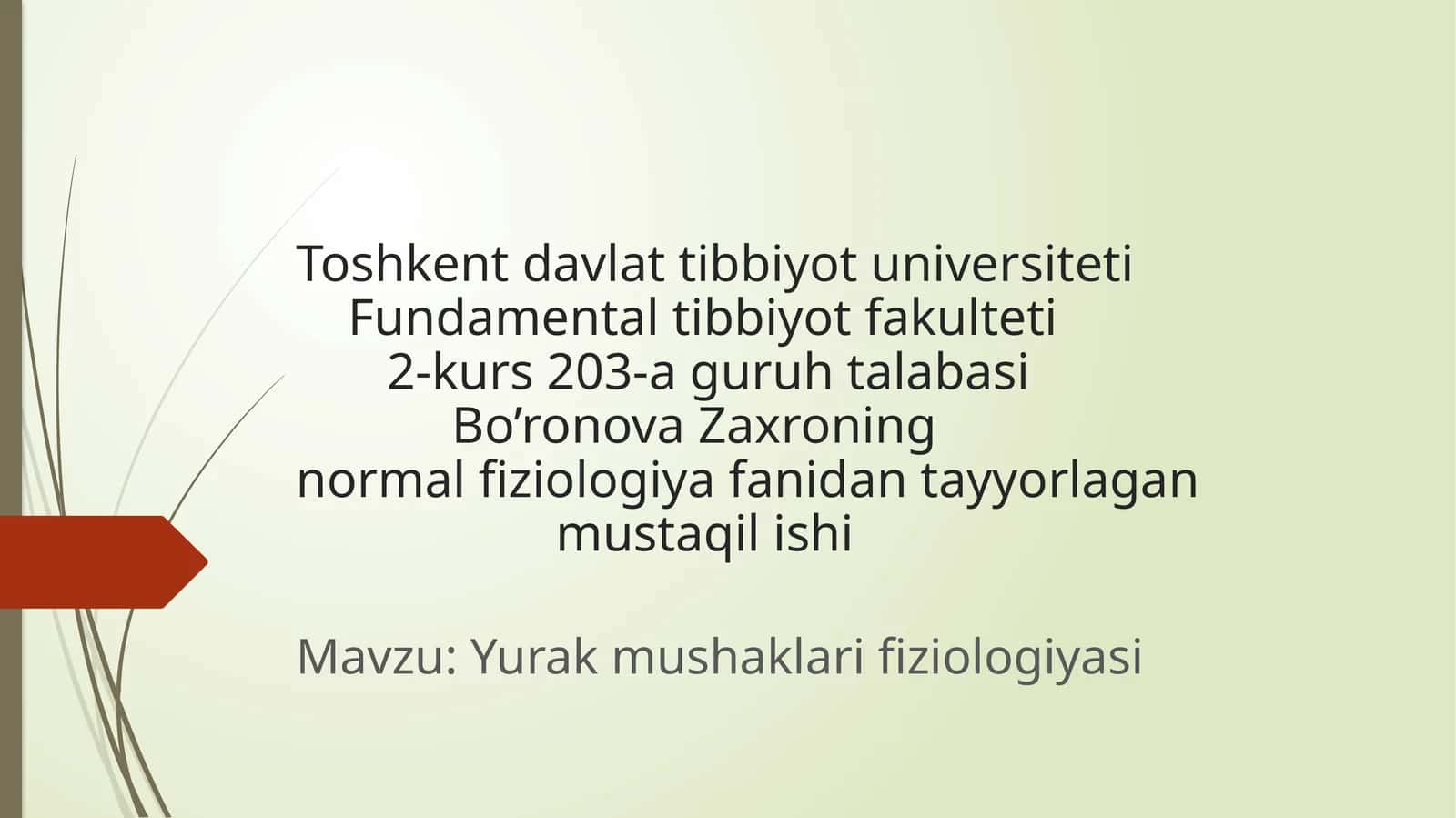 Yurak mushaklari fiziologiyasi