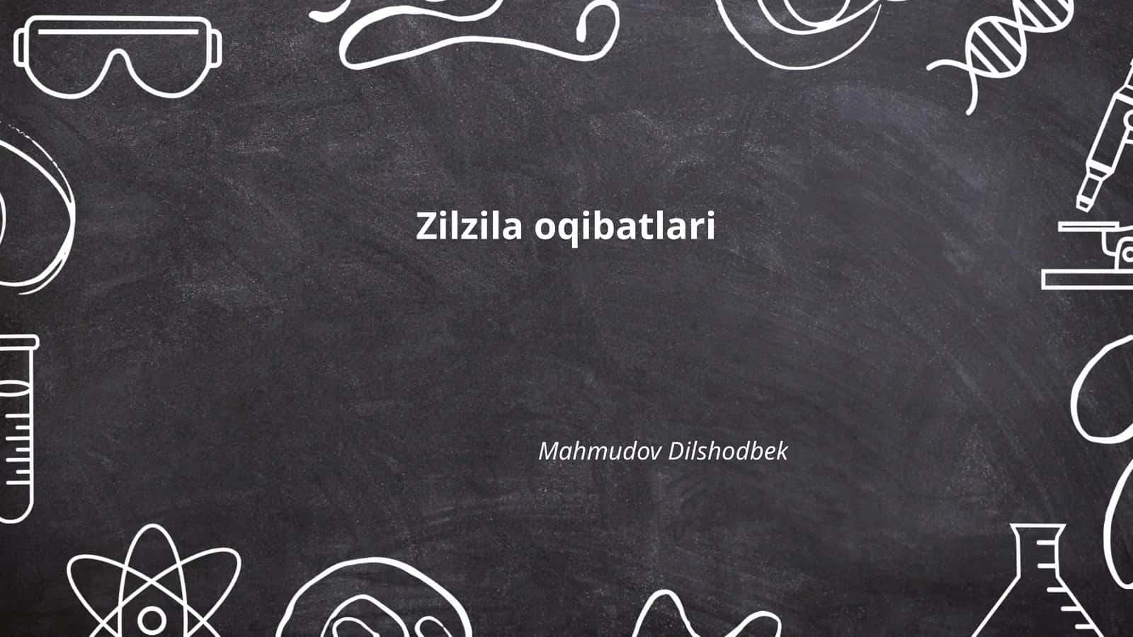 Zilzila oqibatlari