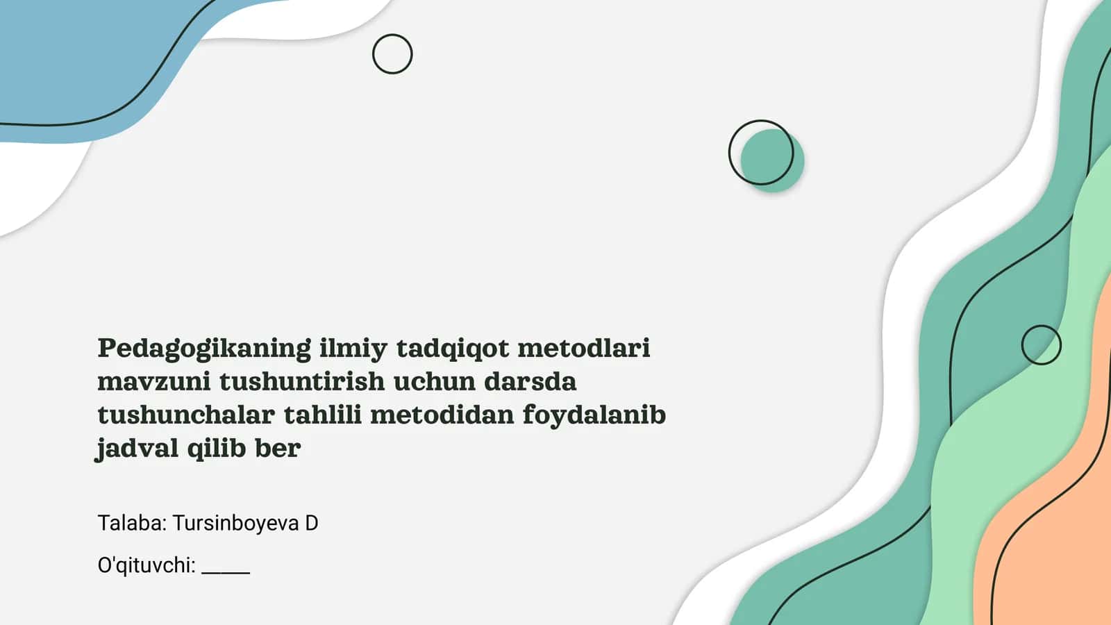 Pedagogikaning ilmiy tadqiqot metodlari
