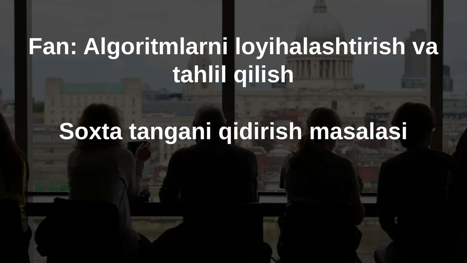 Soxta tangani qidirish masalasi