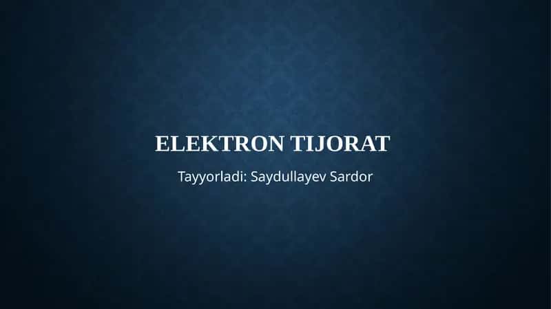 Elektrontijorat