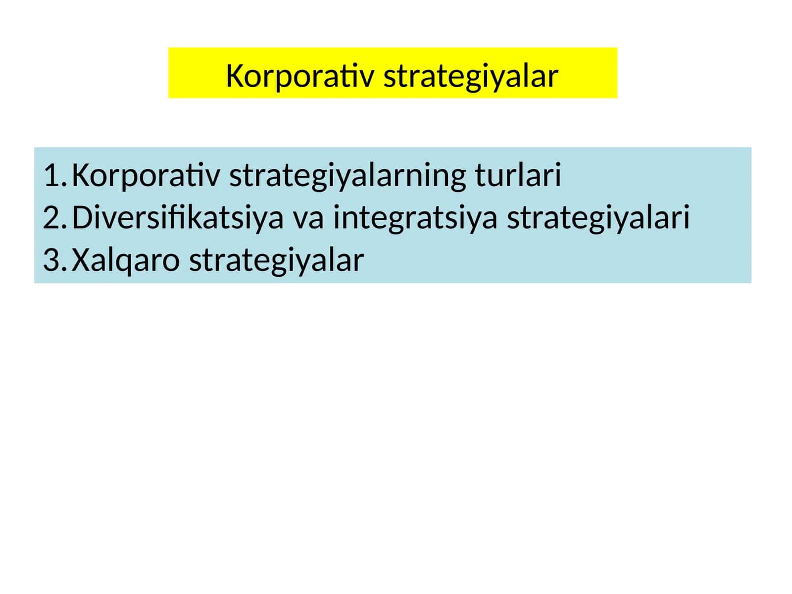 Korporativ strategiyalar