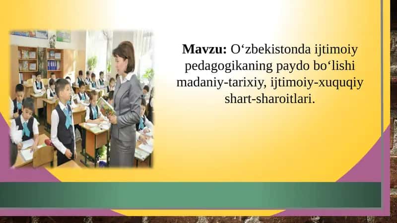 Ijtimoiy Pedagogika fanidan