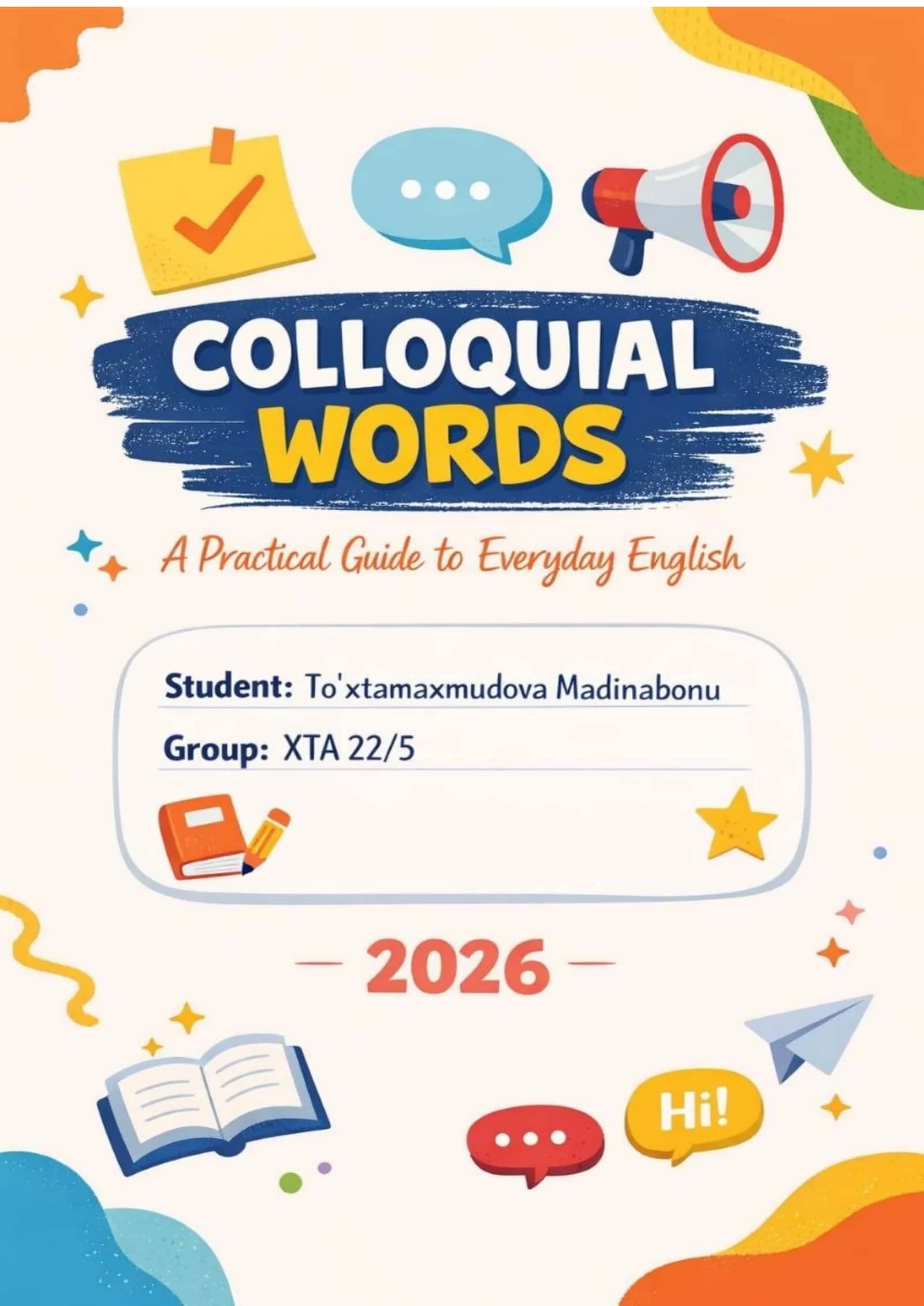 Introduction to the Dictionary of Colloquial Words