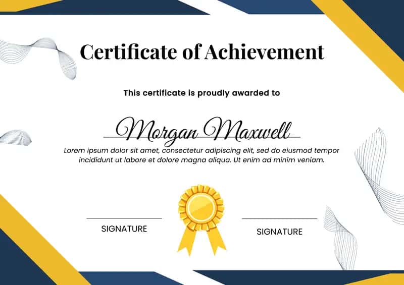 Certificate of Achievement