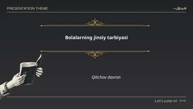 Bolalarning jinsiy tarbiyasi