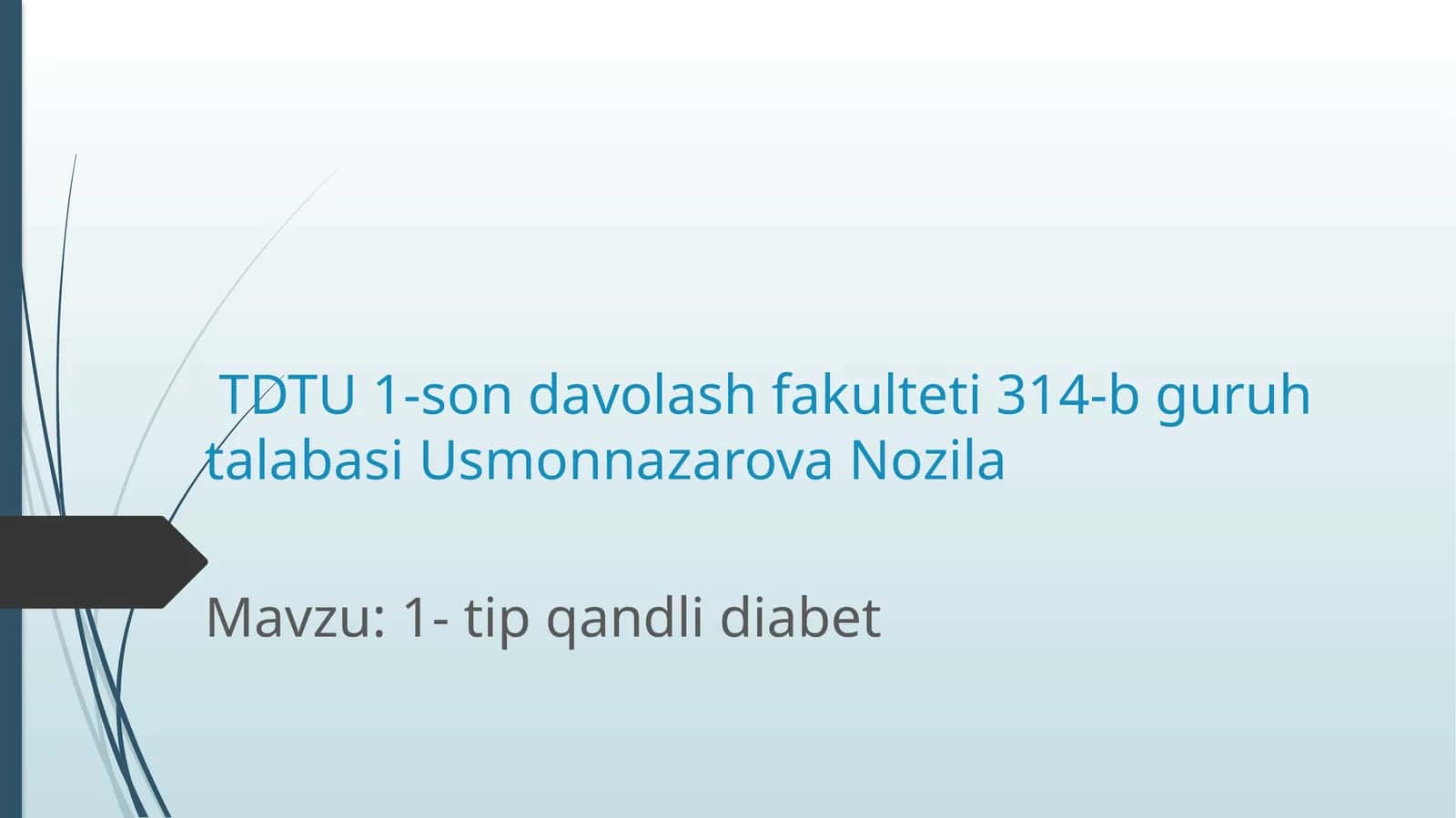 1- tip qandli diabet