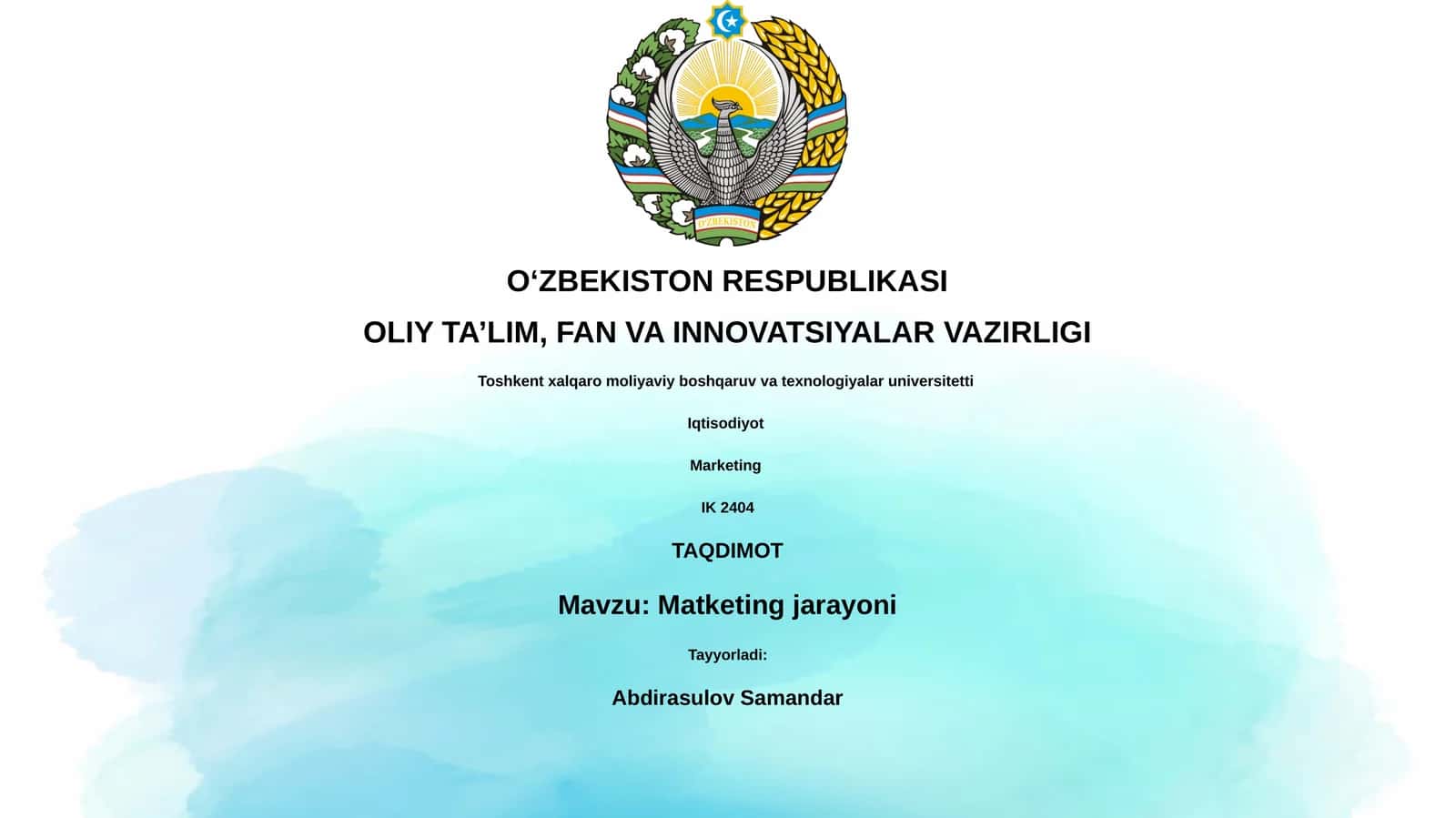 Marketing jarayoni