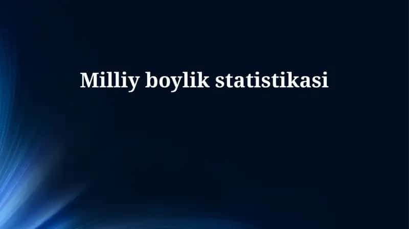 Milliy boylik statistikasi