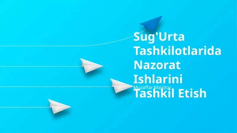 Sug'Urta Tashkilotlarida Nazorat Ishlarini Tashkil Etish
