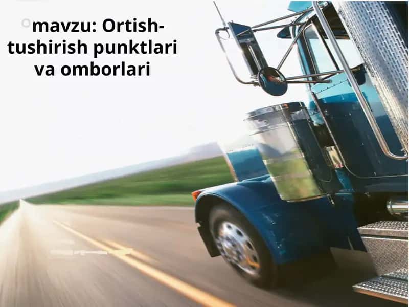 Ortish-tushirish punktlari va omborlari