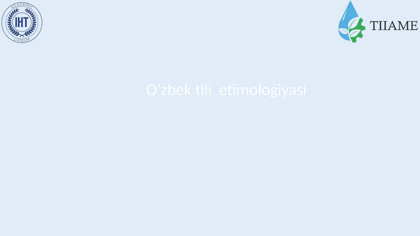 O’zbek tili etimologiyasi