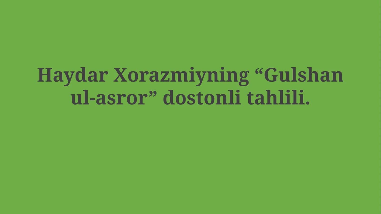 Gulshan ul-asror