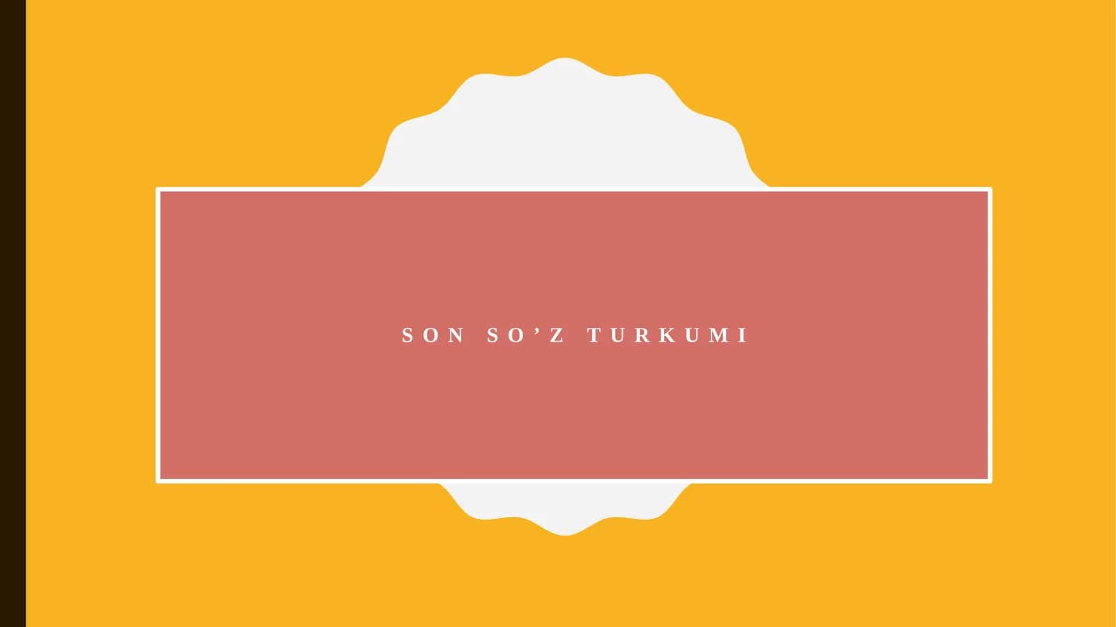SON SO’Z TURKUMI