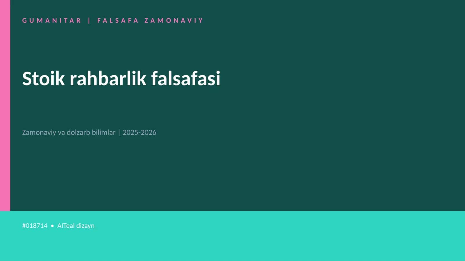 Stoik rahbarlik falsafasi