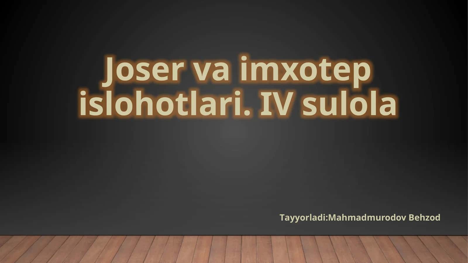 Joser va imxotep islohotlari. IV sulola