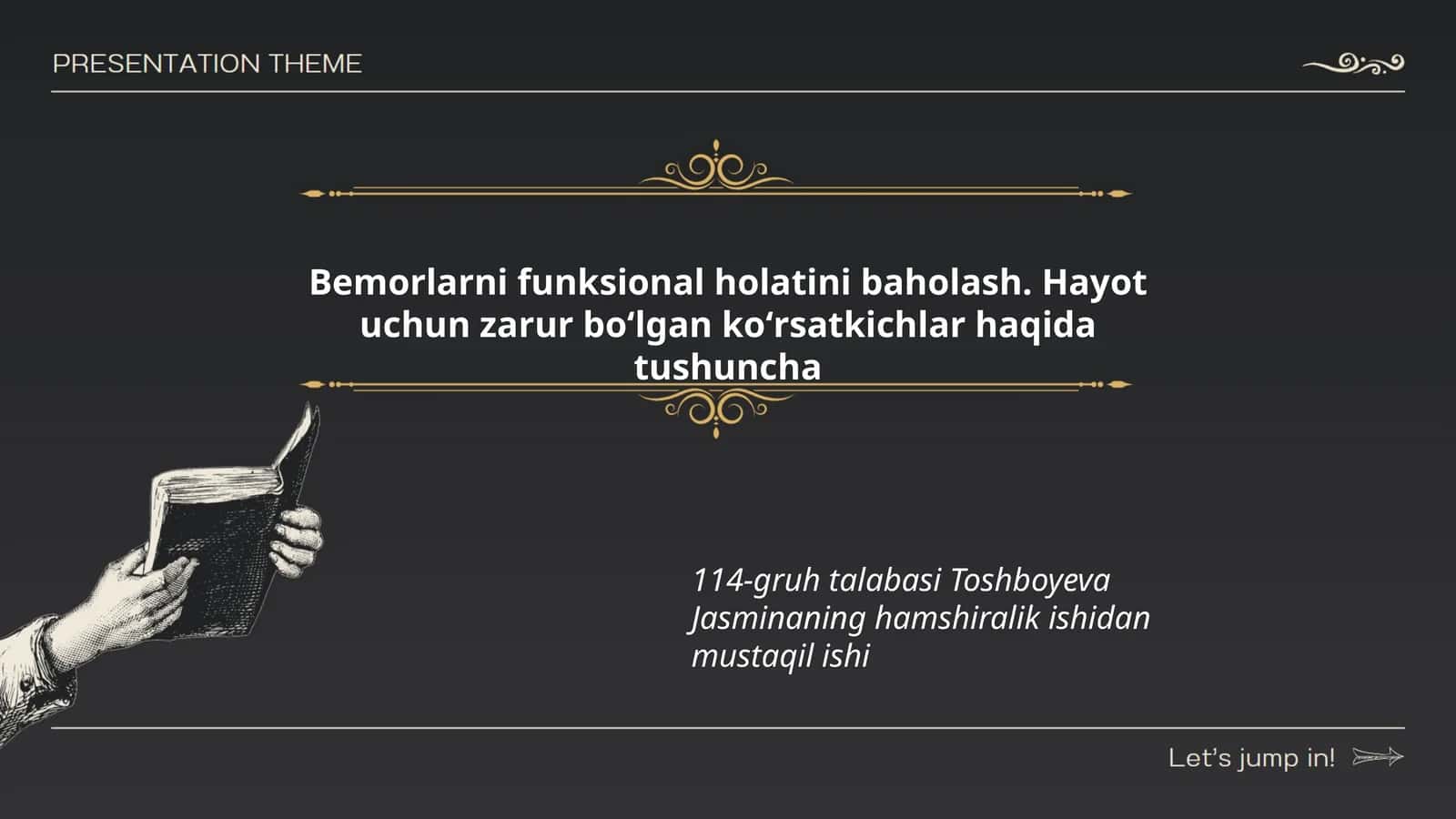 Bemorlarni funksional holatini baholash