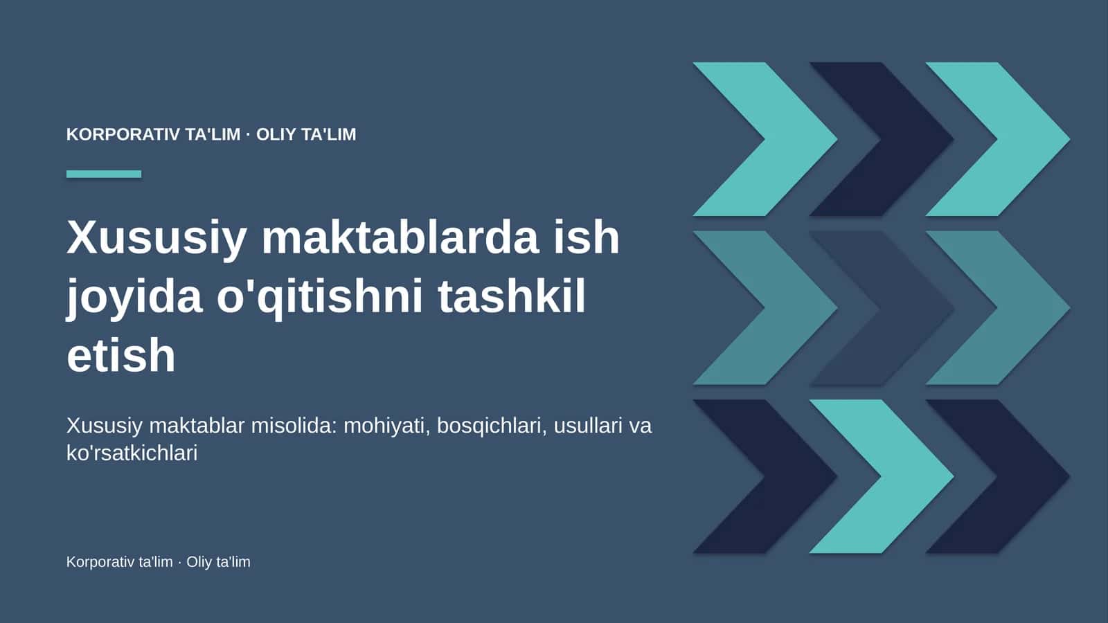 xususiy maktablarda ish joyida o'qitishni tashkil etish 6074