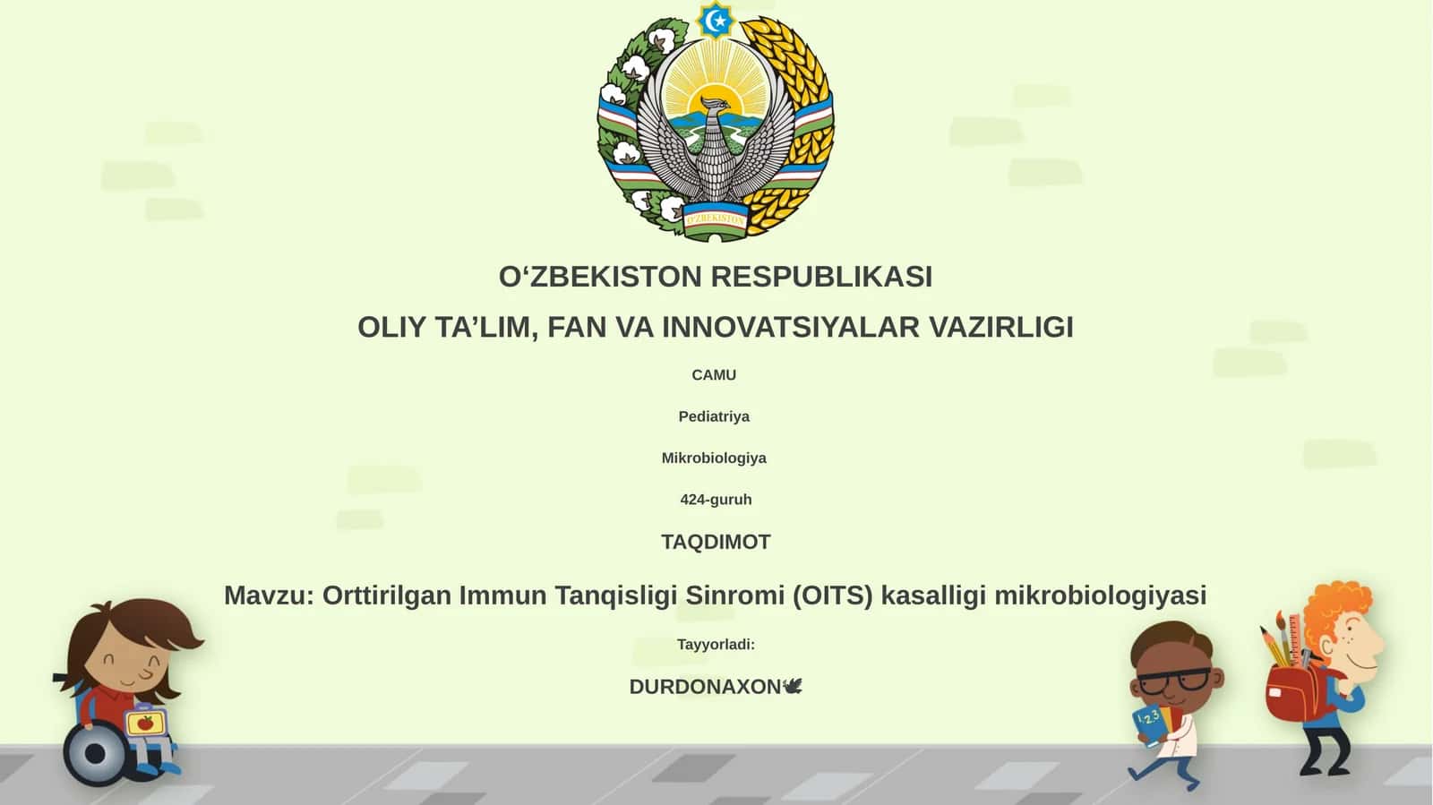 Orttirilgan Immun Tanqisligi Sinromi (OITS) kasalligi mikrobiologiyasi