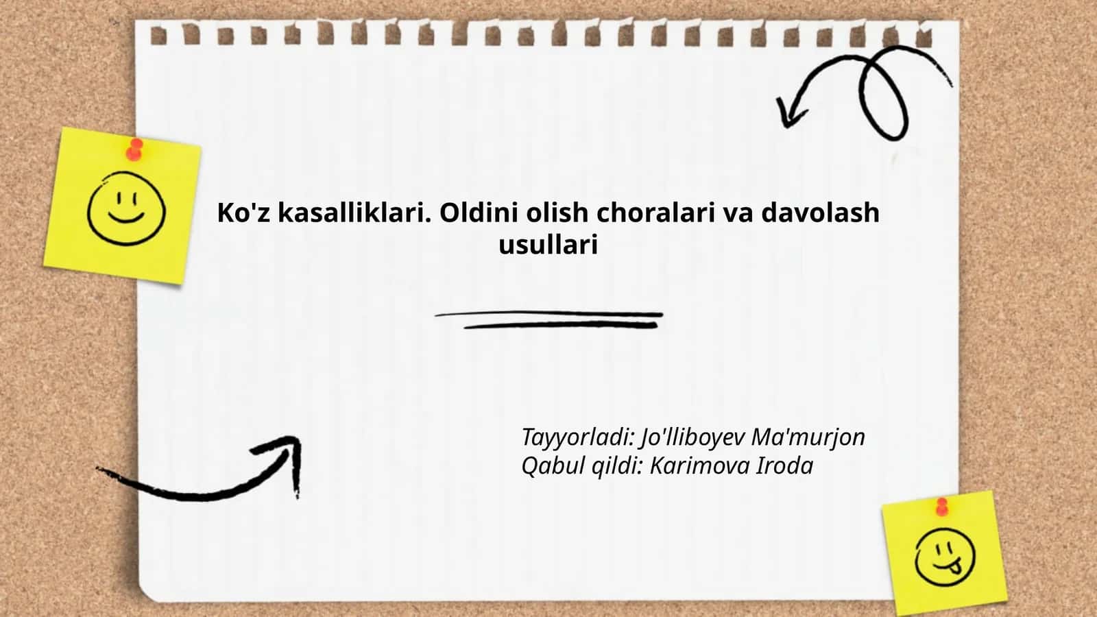 Ko'z kasalliklari. Oldini olish choralari va davolash usullari
