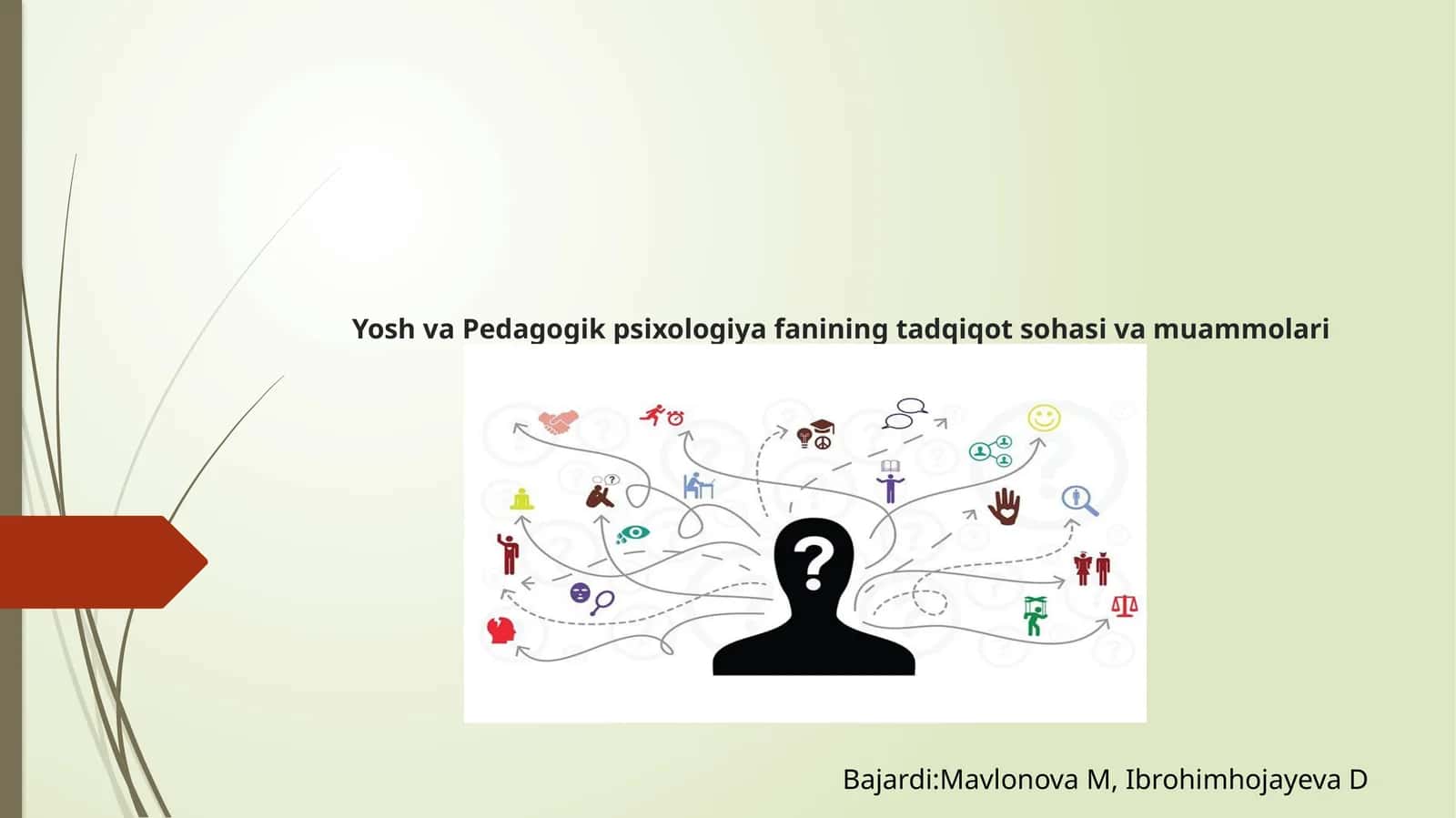 Yoshva Pedagogika Psixologiyasi fanining tadqiqot sohasi va muammolari
