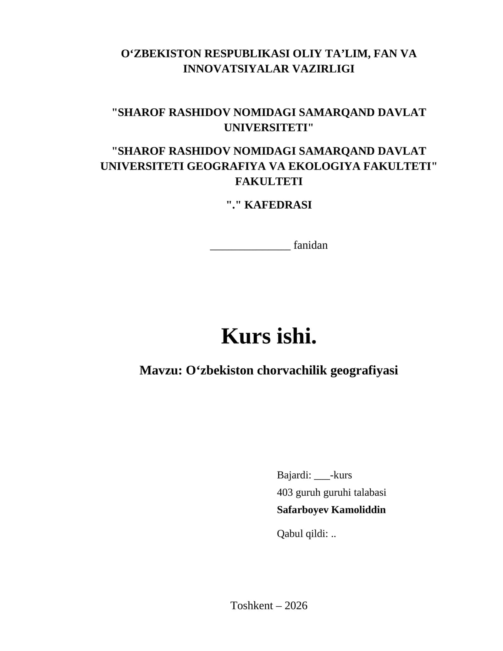 Oʻzbekiston chorvachilik geografiyasi