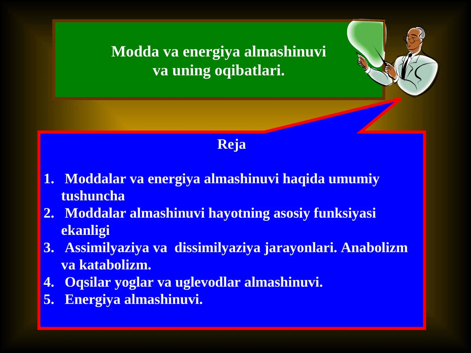 Modda va energiya almashinuvi