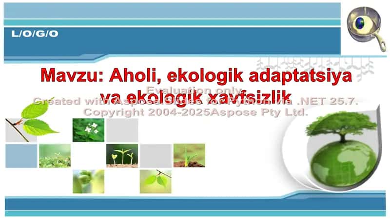 Aholi, ekologik adaptatsiya va ekologik xavfsizlik