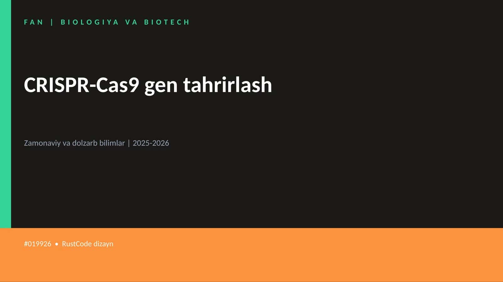 CRISPR-Cas9 gen tahrirlash