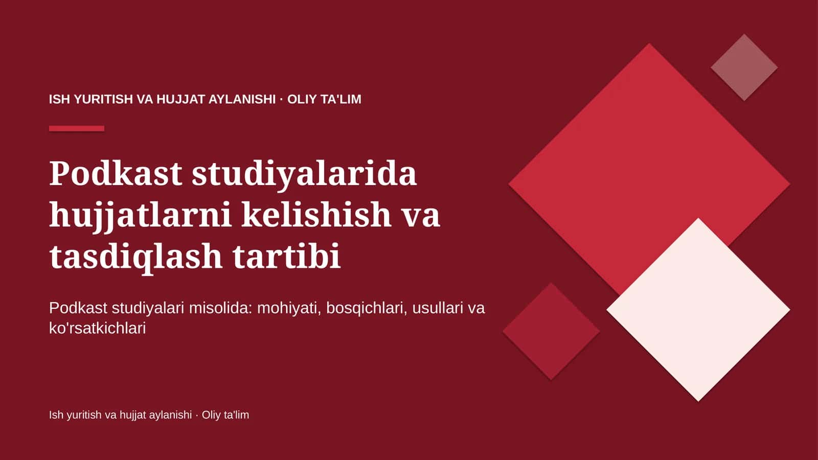podkast studiyalarida hujjatlarni kelishish va tasdiqlash tartibi 9161